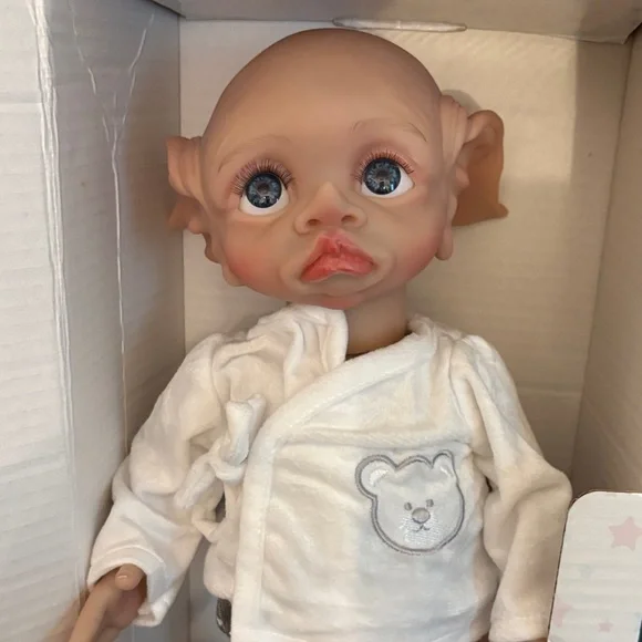 Adorable White and Gray Elf Doll - Picture 2 of 7